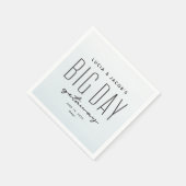 ビッグデイ休暇海ブルーの目的地の結婚式 スタンダードカクテルナプキン (角)