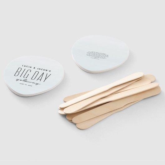 ビッグデイ休暇海ブルーの目的地の結婚式 ハンドファン (組立なし)