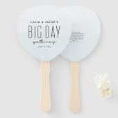 ビッグデイ休暇海ブルーの目的地の結婚式 ハンドファン (正面&裏面)