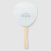 ビッグデイ休暇海ブルーの目的地の結婚式 ハンドファン (裏面)