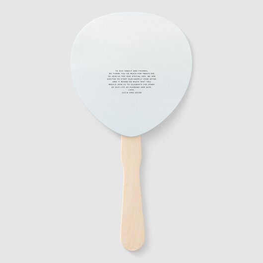 ビッグデイ休暇海ブルーの目的地の結婚式 ハンドファン (裏面)