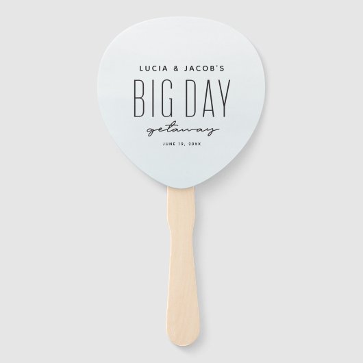 ビッグデイ休暇海ブルーの目的地の結婚式 ハンドファン (正面)