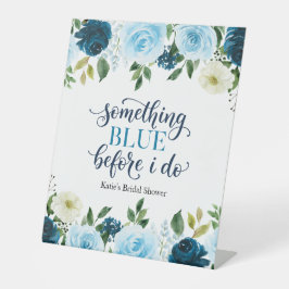 ビッグデーにブルーを Something Blue Before I Do ネイビーブルーの花嫁お披 台座サイン