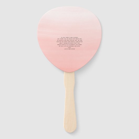 ビッグデーの行商人のサンゴの目的地の結婚式 ハンドファン (裏面)