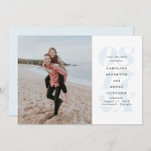 ビッグデーはっきりしたトのライトブルー写真 セーブザデート (正面/裏面)