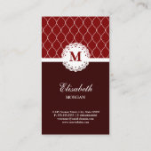 ビッグデータアナリスエレガントトのブラウンレースパターン 名刺 (裏面)