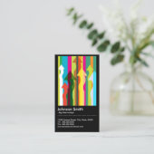 ビッグデータアナリスカラフルト – & QRコード 名刺 (スタンド正面)