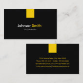 ビッグデータアナリスモダント – 黄色 名刺 (正面/裏面)