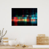 ビッグデータ分析抽象芸術バックグラウンドテクノロジ ポスター (キッチン)