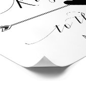 ビッグデー矢印のサインに向かって右結婚この方法 ポスター (角)