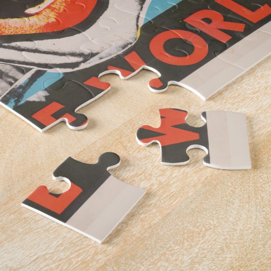 ビッグトップに入る人々のサーカスのポスター ジグソーパズル (側面)