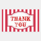 ビッグトップカーニバルサーカスパーティーありがとうステッカー 長方形シール (正面)