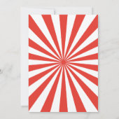 ビッグトップサーカスアニマルズカーニバル誕生日 招待状 (裏面)