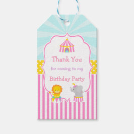 ビッグトップサーカスカーニバルインピンクギフトラベル ギフトタグ