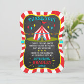 ビッグトップサーカスカーニバルシャルボード1st誕生日 サンキューカード (スタンド正面)