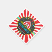 ビッグトップサーカスカーニバルシャルボード1st誕生日 スタンダードカクテルナプキン (角)