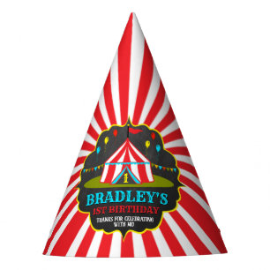 ビッグトップサーカスカーニバルシャルボード1st誕生日 パーティーハット