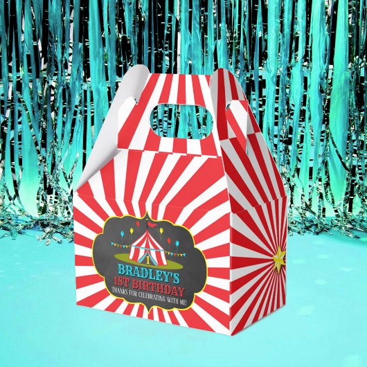 ビッグトップサーカスカーニバルシャルボード1st誕生日 フェイバーボックス