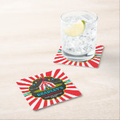 ビッグトップサーカスカーニバルチャックボード1st スクエアペーパーコースター (インサイチュ)