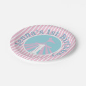 ビッグトップサーカスカーニバルパーティーガール誕生日プレート ペーパープレート (アングル)