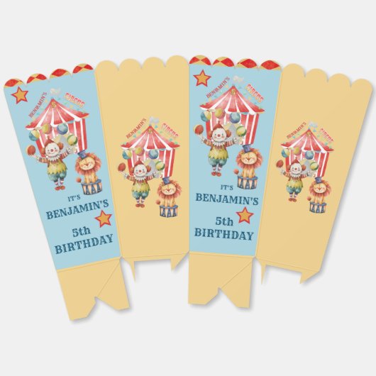 ビッグトップサーカスカーニバル第五誕生日ポップコーン フェイバーボックス (見開き)