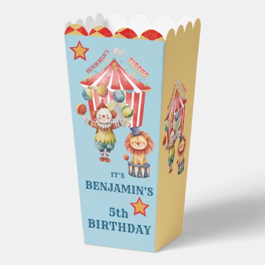 ビッグトップサーカスカーニバル第五誕生日ポップコーン フェイバーボックス (正面)