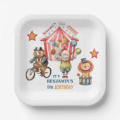 ビッグトップサーカスカーニバル第五誕生日 ペーパープレート (正面)