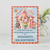 ビッグトップサーカスカーニバル第五誕生日 招待状 (スタンド正面)