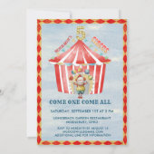 ビッグトップサーカスカーニバル第五誕生日 招待状 (裏面)