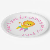 ビッグトップサーカスカーニバル誕生日インピンク ペーパープレート (アングル)