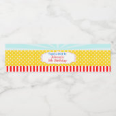 ビッグトップサーカスカーニバル誕生日イン赤 ペットボトルラベル (シングルラベル)