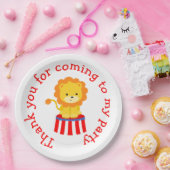 ビッグトップサーカスカーニバル誕生日イン赤 ペーパープレート (パーティー)