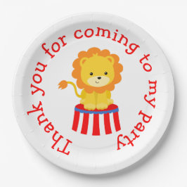 ビッグトップサーカスカーニバル誕生日イン赤 ペーパープレート