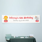 ビッグトップサーカスカーニバル誕生日イン赤 横断幕 (トレードショー)