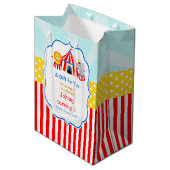 ビッグトップサーカスカーニバル誕生日パーティーありがとう ミディアムペーパーバッグ (正面アングル)