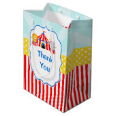 ビッグトップサーカスカーニバル誕生日パーティーありがとう ミディアムペーパーバッグ (裏面アングル)