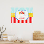 ビッグトップサーカスカーニバル誕生日パーティー ポスター (キッチン)