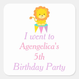 ビッグトップサーカスカーニバル誕生日'私は行った' スクエアシール