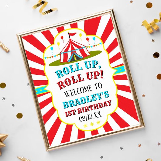 ビッグトップサーカスカーニバル1stバースデーウェルカム ポスター