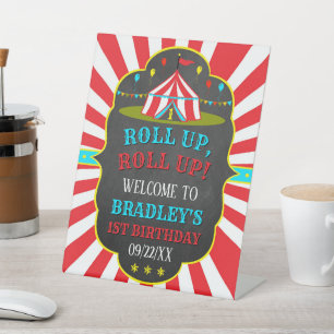 ビッグトップサーカスカーニバル1stバースデーウェルカム 台座サイン