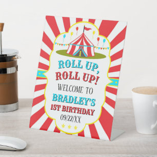 ビッグトップサーカスカーニバル1stバースデーウェルカム 台座サイン
