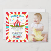 ビッグトップサーカスカーニバル1stバースデーフォト サンキューカード (正面)