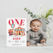 ビッグトップサーカスカーニバル1stフォト誕生日 招待状 (スタンド正面)