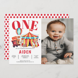 ビッグトップサーカスカーニバル1stフォト誕生日 招待状