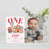 ビッグトップサーカスカーニバル1stフォト誕生日 招待状 (スタンド正面)