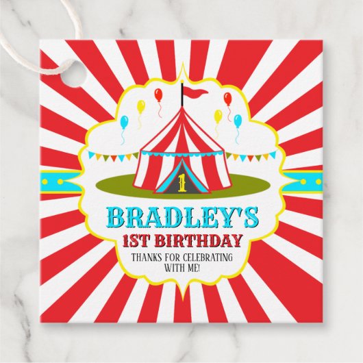 ビッグトップサーカスカーニバル1st誕生日 フェイバータグ (正面)