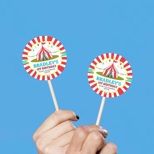 ビッグトップサーカスカーニバル1st誕生日 ラウンドシール