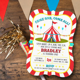 ビッグトップサーカスカーニバル1st誕生日 招待状
