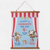ビッグトップサーカステーマ誕生日 吊り下げ型タペストリー (正面)