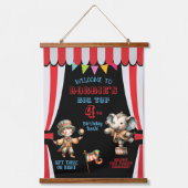 ビッグトップサーカステーマ誕生日 吊り下げ型タペストリー (正面)